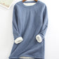 ❄Get ready for the cold season❄Women‘s NEW Casual Cotton Round Neck Solid Sweatshirt🙋‍♀️