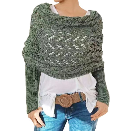 🔥Last Day Sale 49%🔥🧶Women's Knitted Double Sleeve Scarf🧣