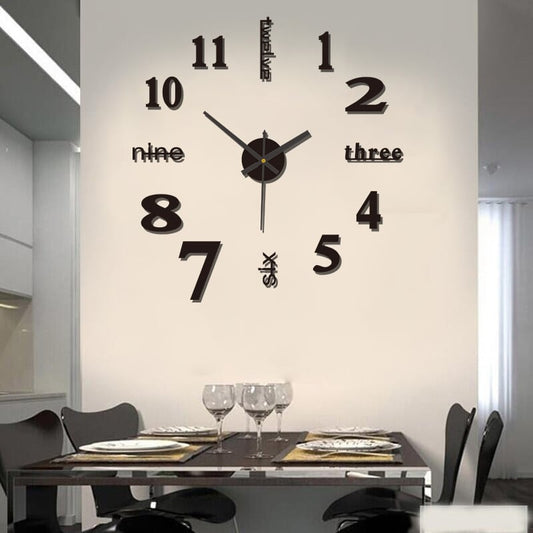 3D Wall Decal Decorative Clock