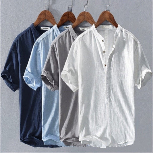 🔥HOT SALE 49% OFF🔥Men's New Linen Casual Short-Sleeve Shirt
