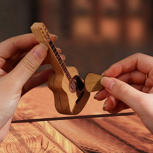 (🔥HOT SALE NOW 49% OFF) -Wooden Acoustic Guitar Pick Box🎸