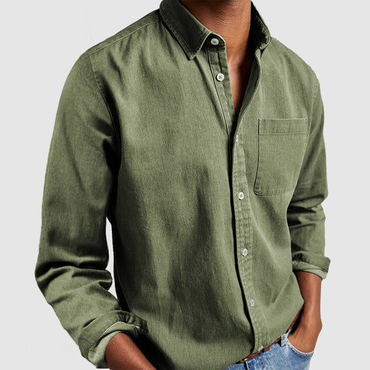 🔥Last Day Sale 49%🔥Gentleman's Casual Cotton Basic Shirt