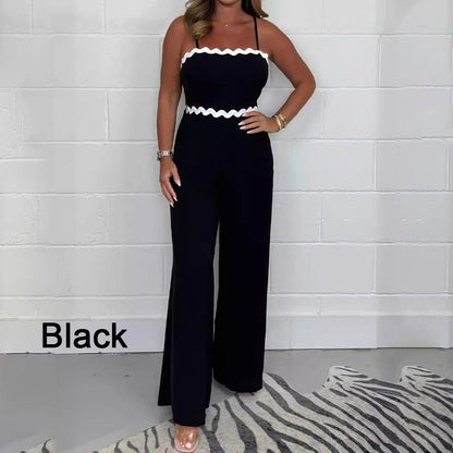 Women’s Elegant Sling Jumpsuit with Built-in Bra