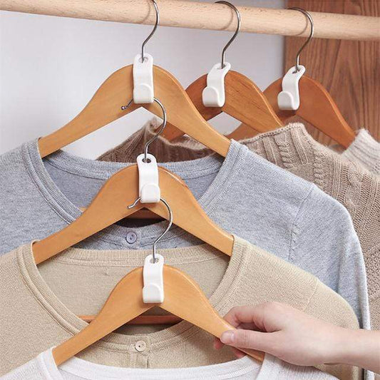 👔  🏠 Space-Saving Hanger Connector Hooks – Doubles Closet Space, Sturdy & Easy to Use 🧥
