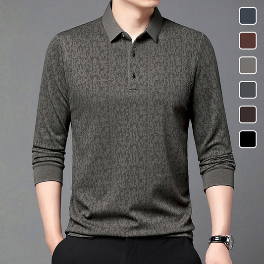 🎁Best Christmas Gift For Girls 50% OFF💖Men's Business Casual Lapel Long Sleeve T-Shirt