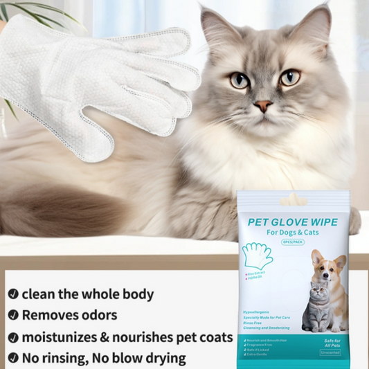 Convenient Efficient Pet Wash-Free Wipes Gloves